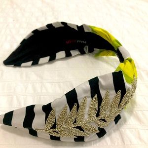 NamJosh black and white striped headband